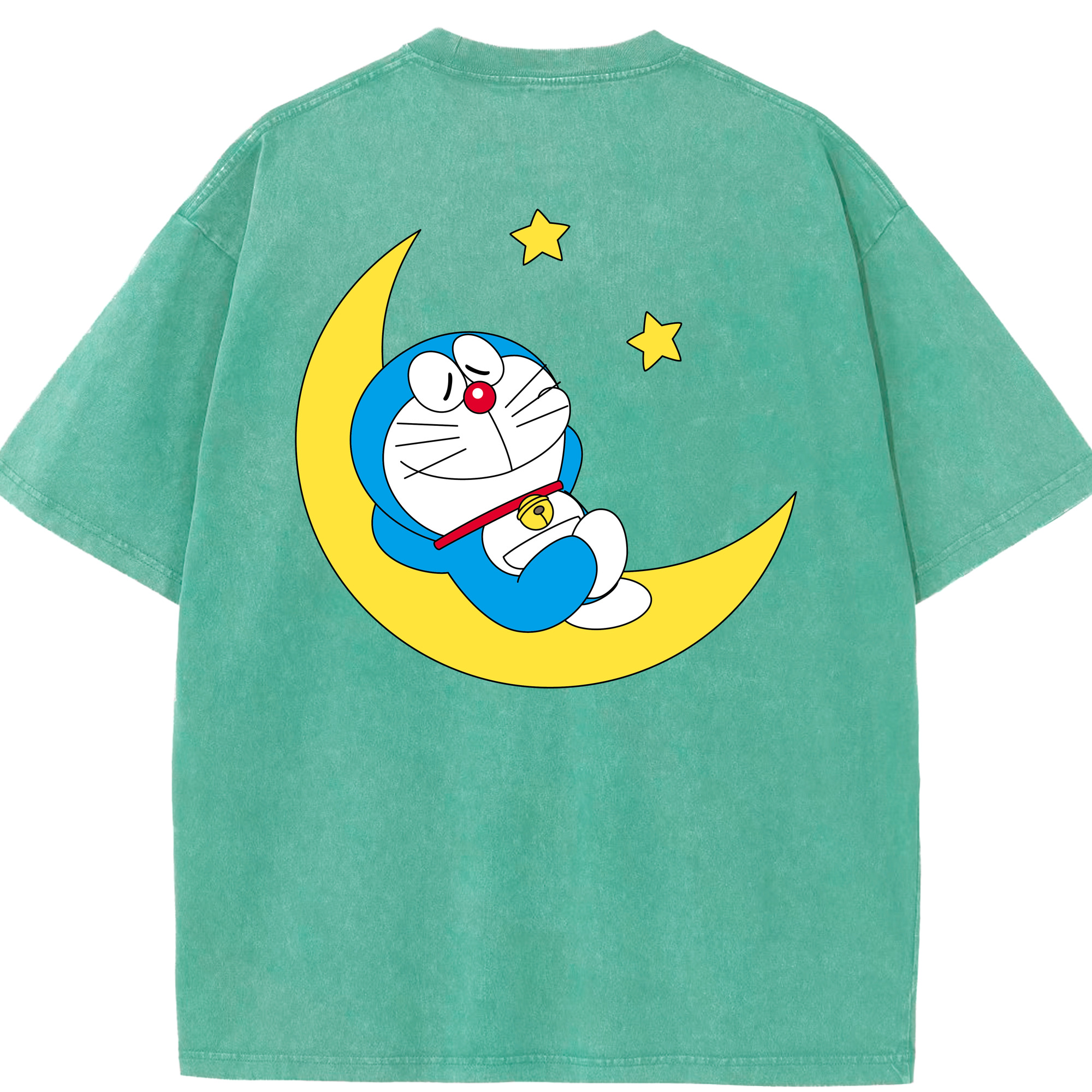 （画像用） ドラえもん Doraemon 綿100% ヴィンテージ風 半袖Tシャツ（背面プリント）